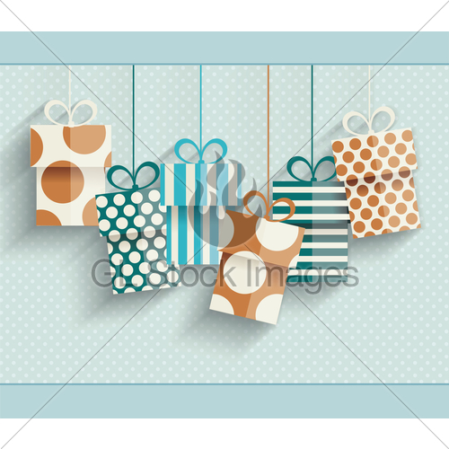 500x500 Vintage Retro Happy Birthday Card, Vector Gl Stock Images