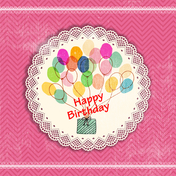 600x600 Vintage Happy Birthday Card Design Free Vector In Adobe