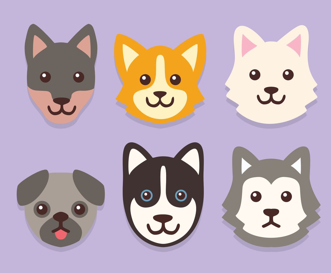 1136x936 Happy Dog Face Vector Vector Art Amp Graphics