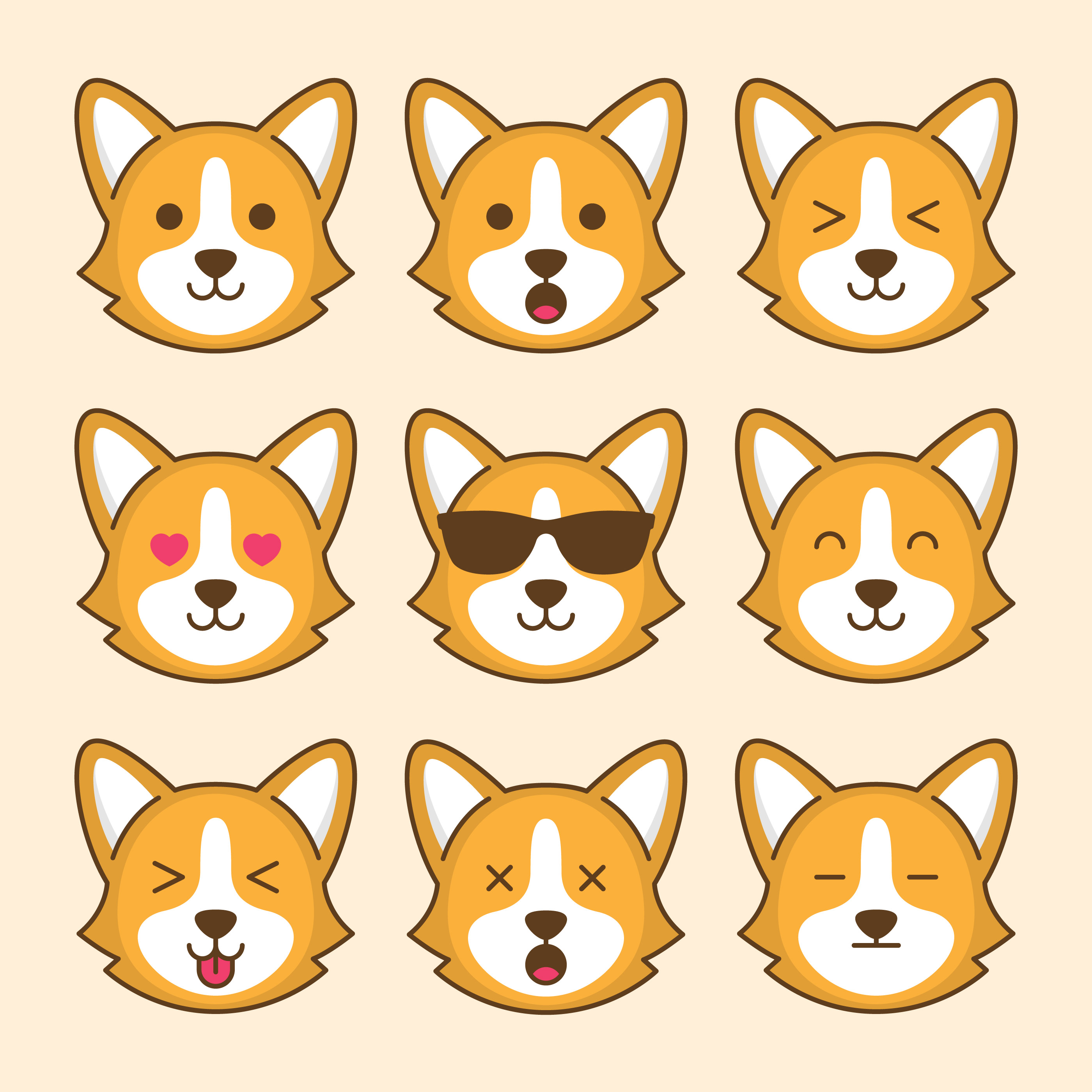 2800x2800 Happy Dog Free Vector Art