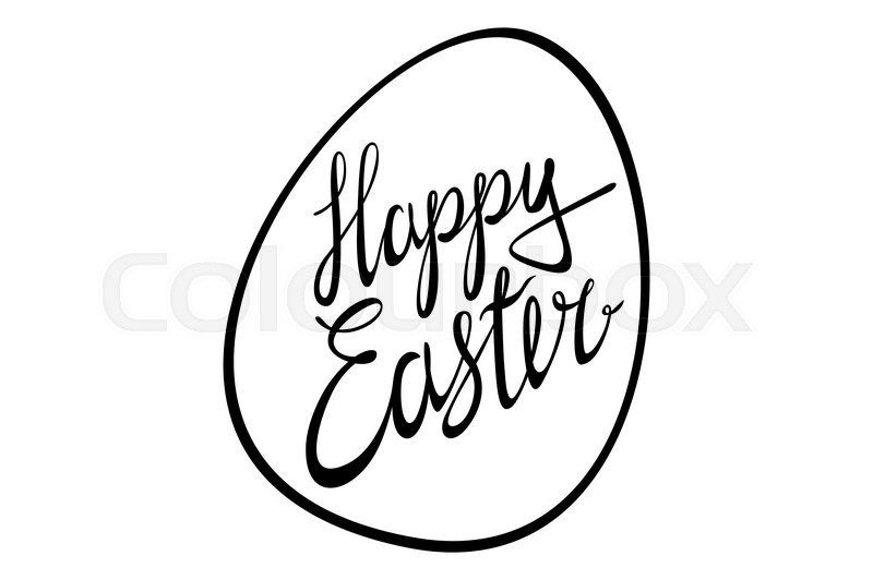 800x532 Happy Easter Vector Lettering Art Card Stock Vector Colourbox