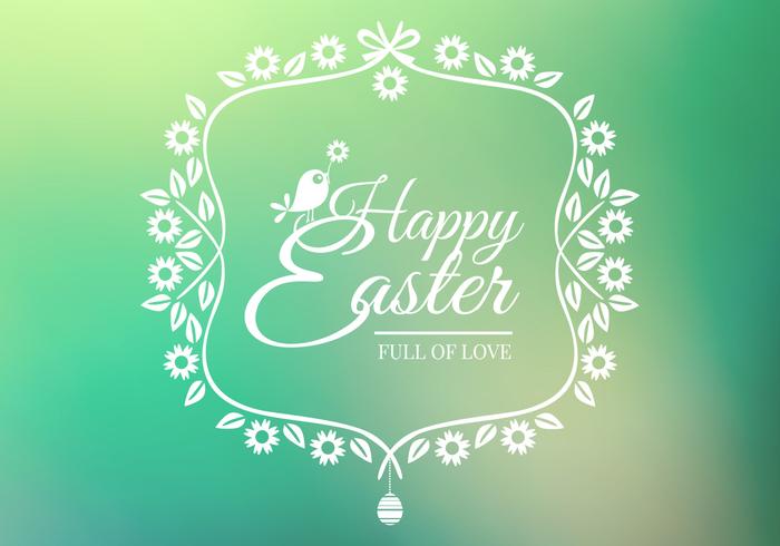 700x490 Bokeh Happy Easter Vector Background