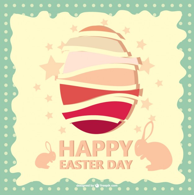625x626 Happy Easter Card With Abstract Egg Vector Free Download