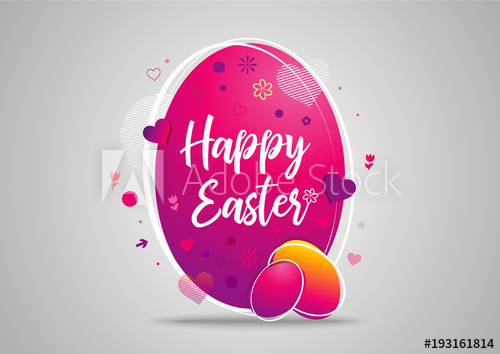500x354 Happy Easter Vector Background Design Template