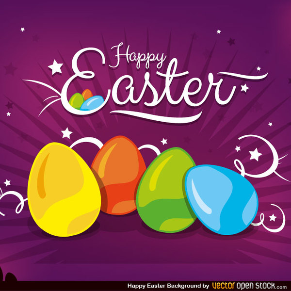 600x600 Creative Happy Easter Vector Background