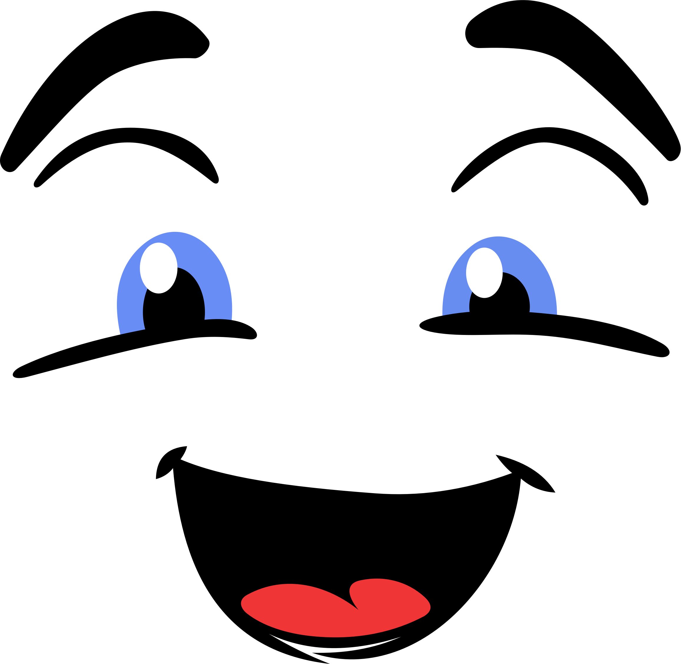 2313x2254 Large Happy Face Vector Clipart Image