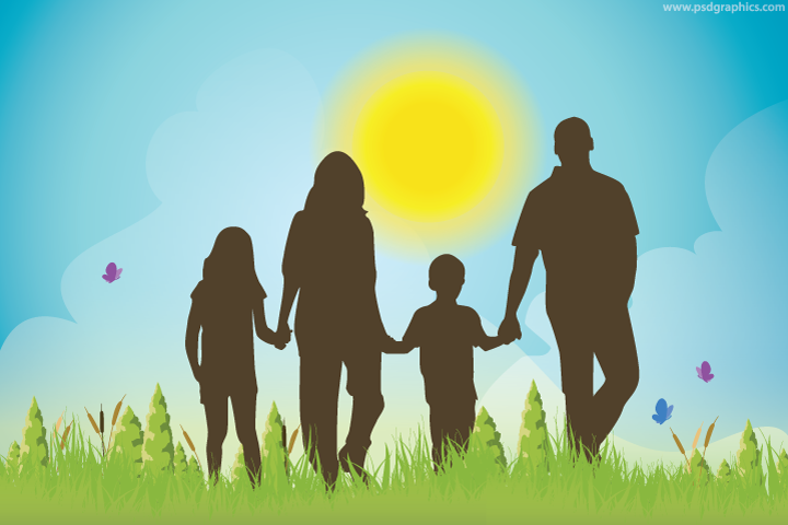 720x480 Family Silhouette Vector Psdgraphics