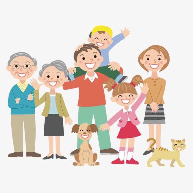 650x650 Happy Family Vector, Family Clipart, People Illustration, Cartoon
