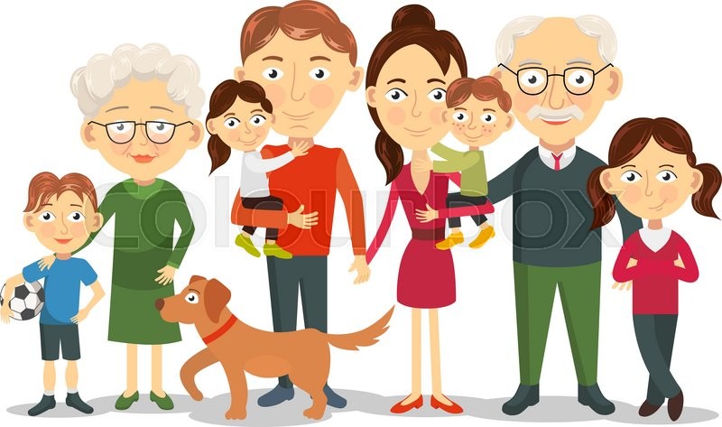 800x473 Big And Happy Family Portrait With Children, Parents, Grandparents