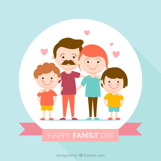626x626 Happy Family Day Flat Design Background Vector Free Download