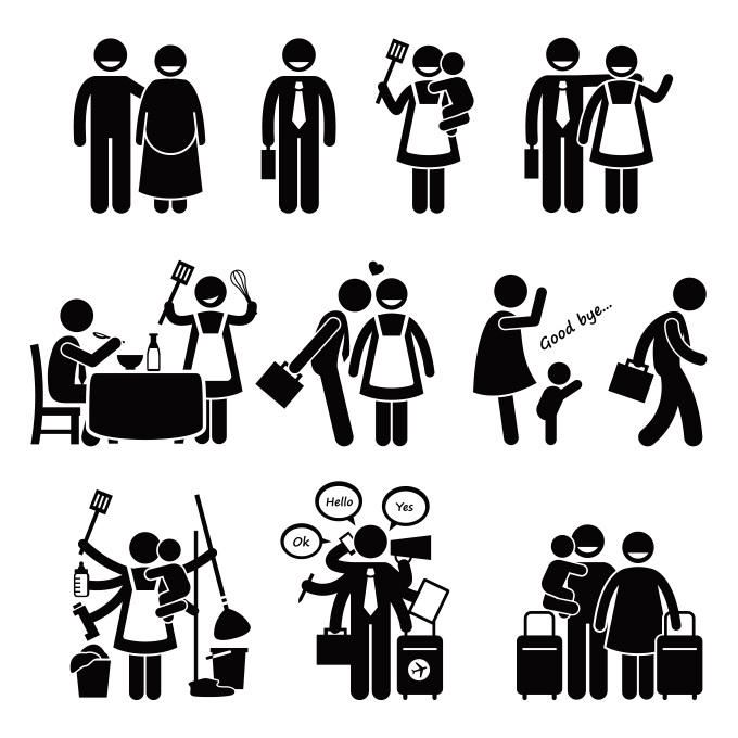 680x680 Happy Family Vector Set