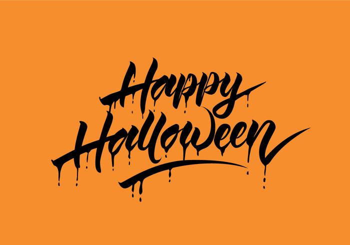 700x490 Happy Halloween Vector Calligraphy