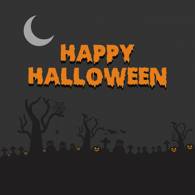 626x626 Happy Halloween Vector Lettering. Holiday Calligraphy.happy