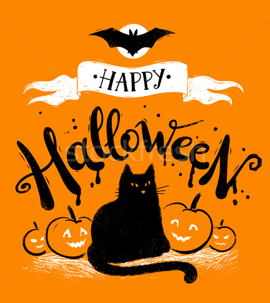 536x600 Happy Halloween Vector Postcard Vector Illustration Sofya