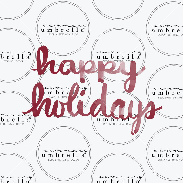 750x750 Happy Holidays Vector The Summery Umbrella