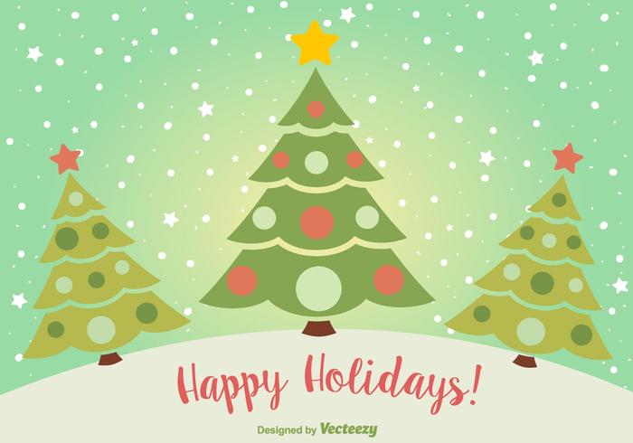 700x490 Happy Holidays Christmas Postcard