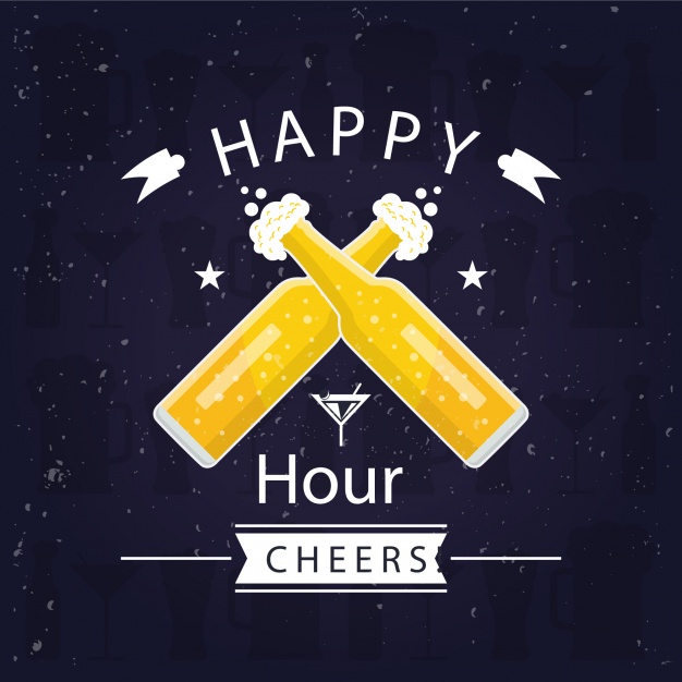 626x626 Happy Hour Background Vector Premium Download