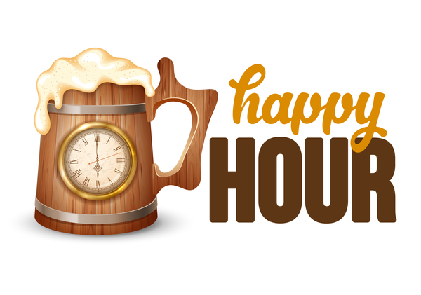 600x421 Happy Hour Beer Background Vector Free Download