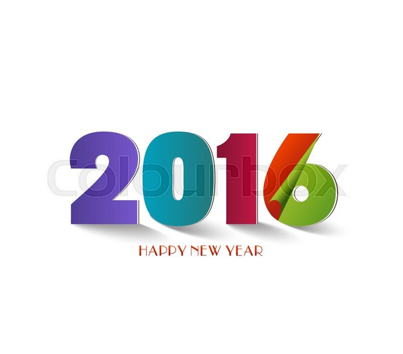 800x704 Happy New Year 2016 Text Design Stock Vector Colourbox