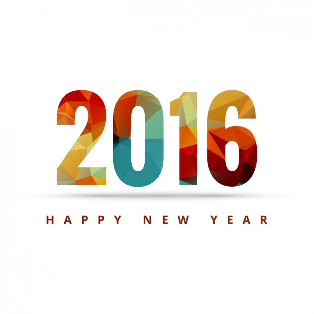 626x626 Geometrical Happy New Year Card Vector Free Download