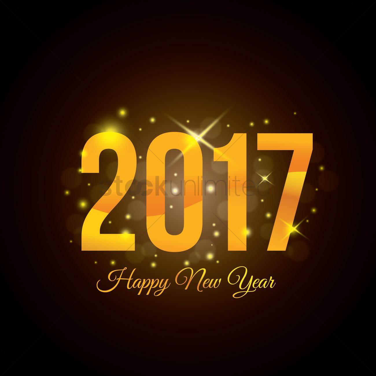 1300x1300 Happy New Year 2017 Vector Image