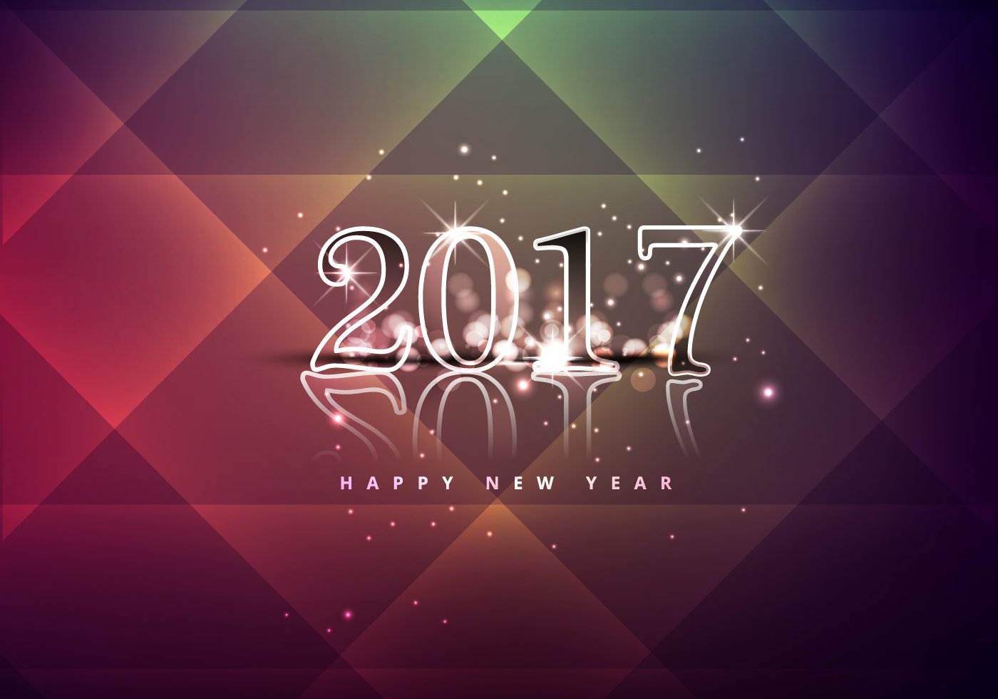 1400x980 Shiny Happy New Year 2017 Vector