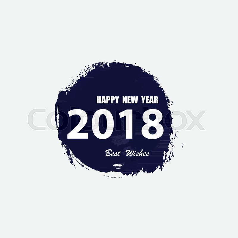 800x800 Happy New Year 2018 Text Design Vector Illustration.happy New Year