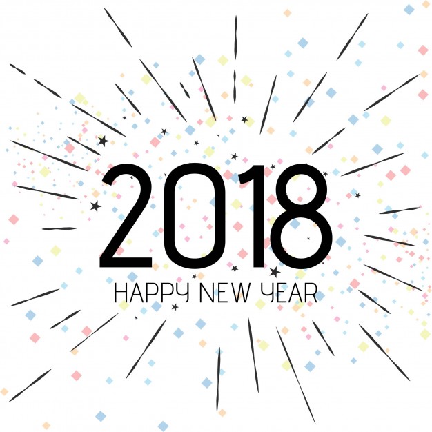 626x626 Happy New Year 2018 Design Vector Free Download