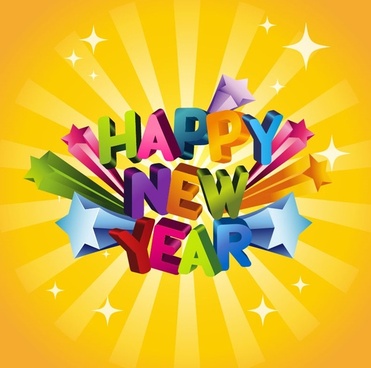 371x368 Happy New Year 3d Text Free Vector Download (15,008 Free Vector