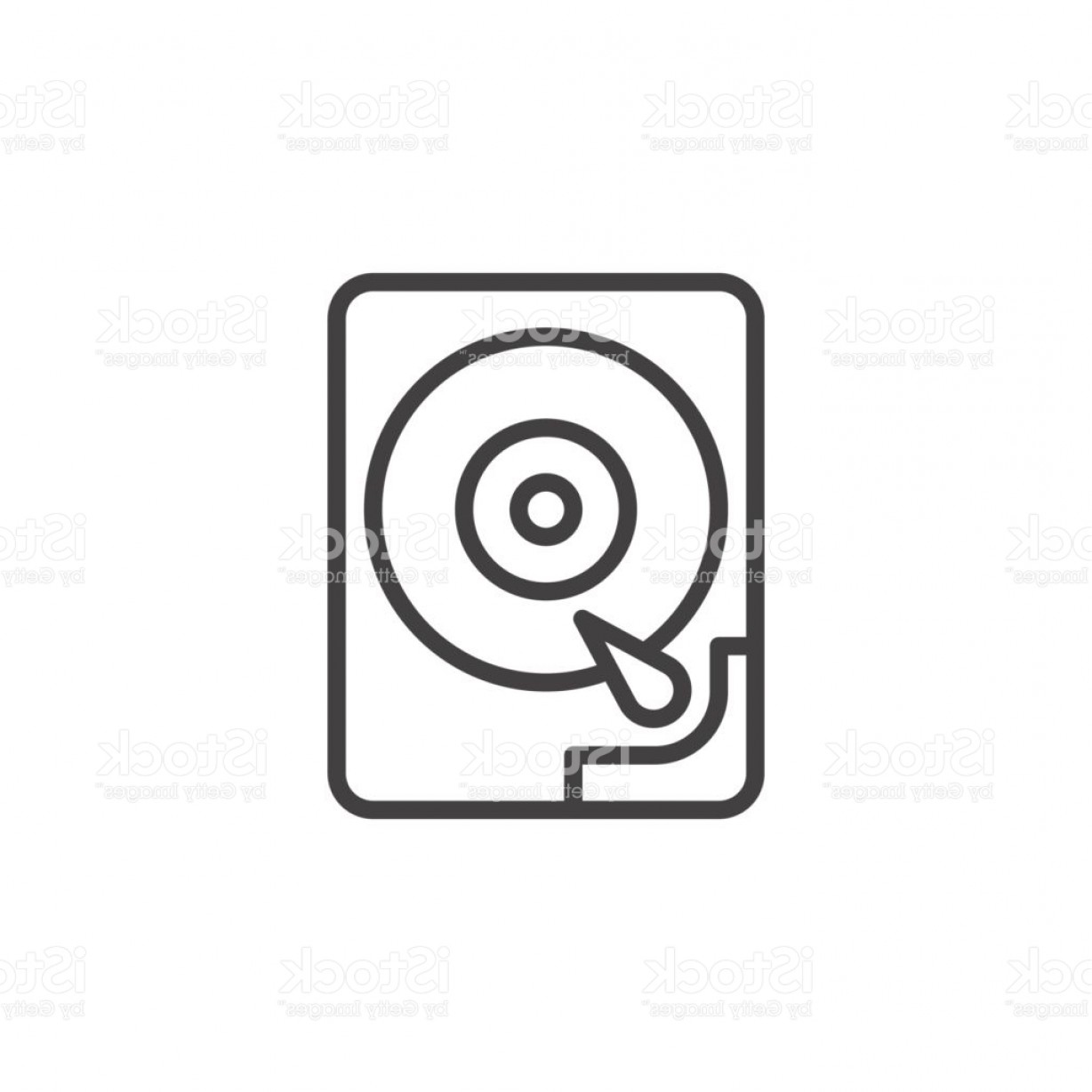 1228x1228 Hard Disk Drive Line Icon Outline Vector Sign Linear Style