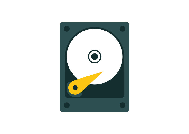 800x566 Hard Drive Flat Vector Icon