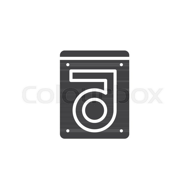 800x800 Hard Drive Disk Icon Vector, Filled Flat Sign, Solid Pictogram