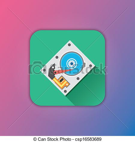 450x470 Vector Hard Drive Icon.