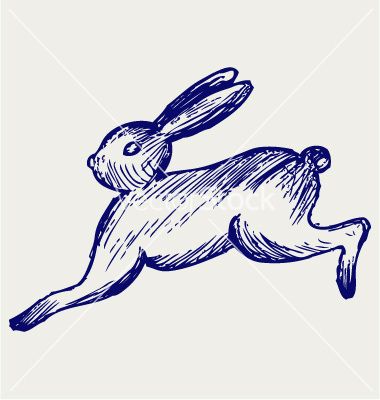 380x400 Running Hare Vector 1118187
