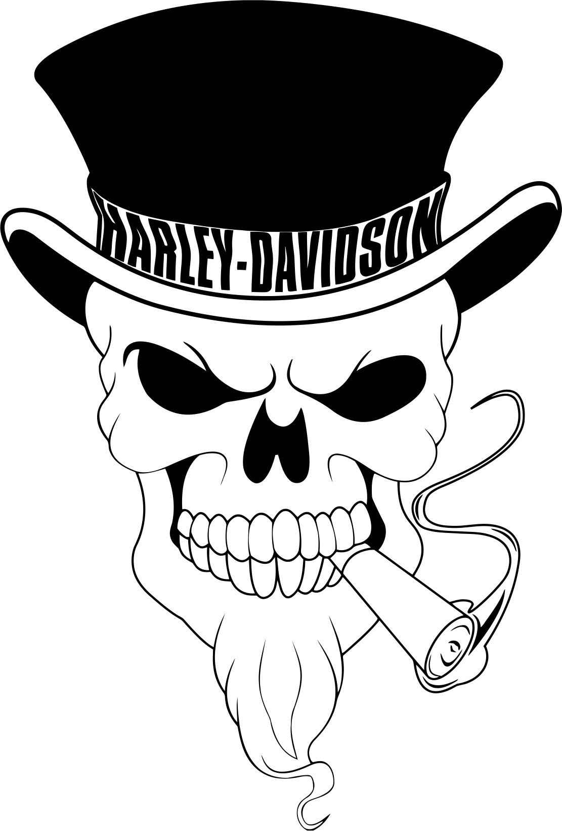 1111x1642 Harley Davidson Skull Vector Free Vector Download