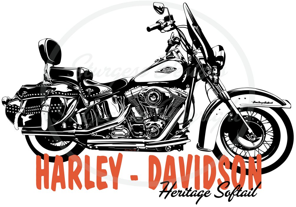 1004x703 Harley Davidson Vector Art