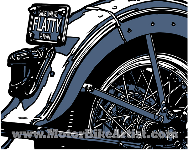 600x479 Harley Davidson Flathead Vintage Motorcycle Vector Art On Wacom