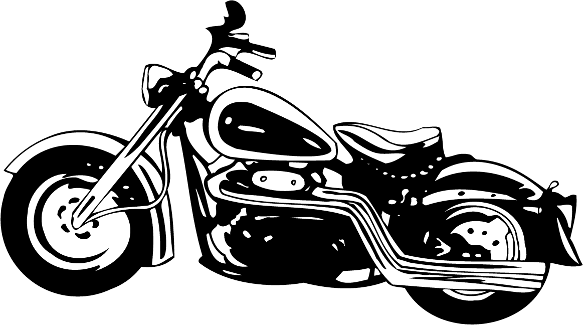 1167x650 And Black White Motorcycle Clipart