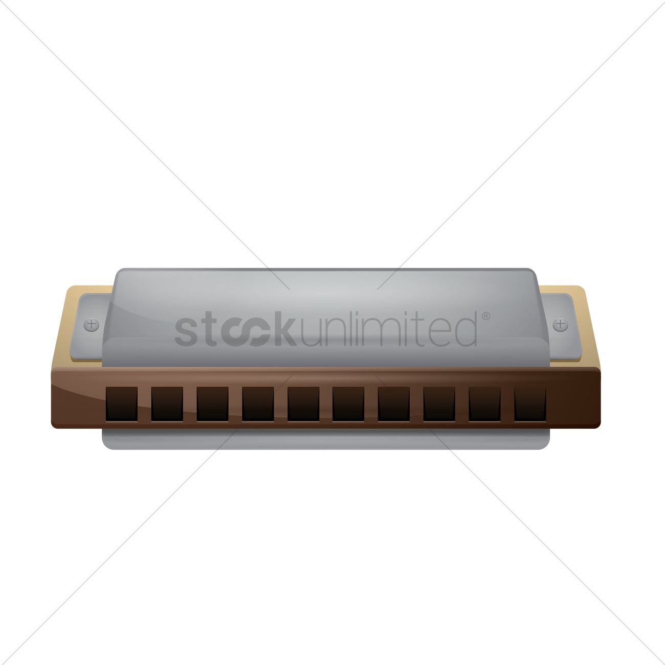 1300x1300 Harmonica Vector Image