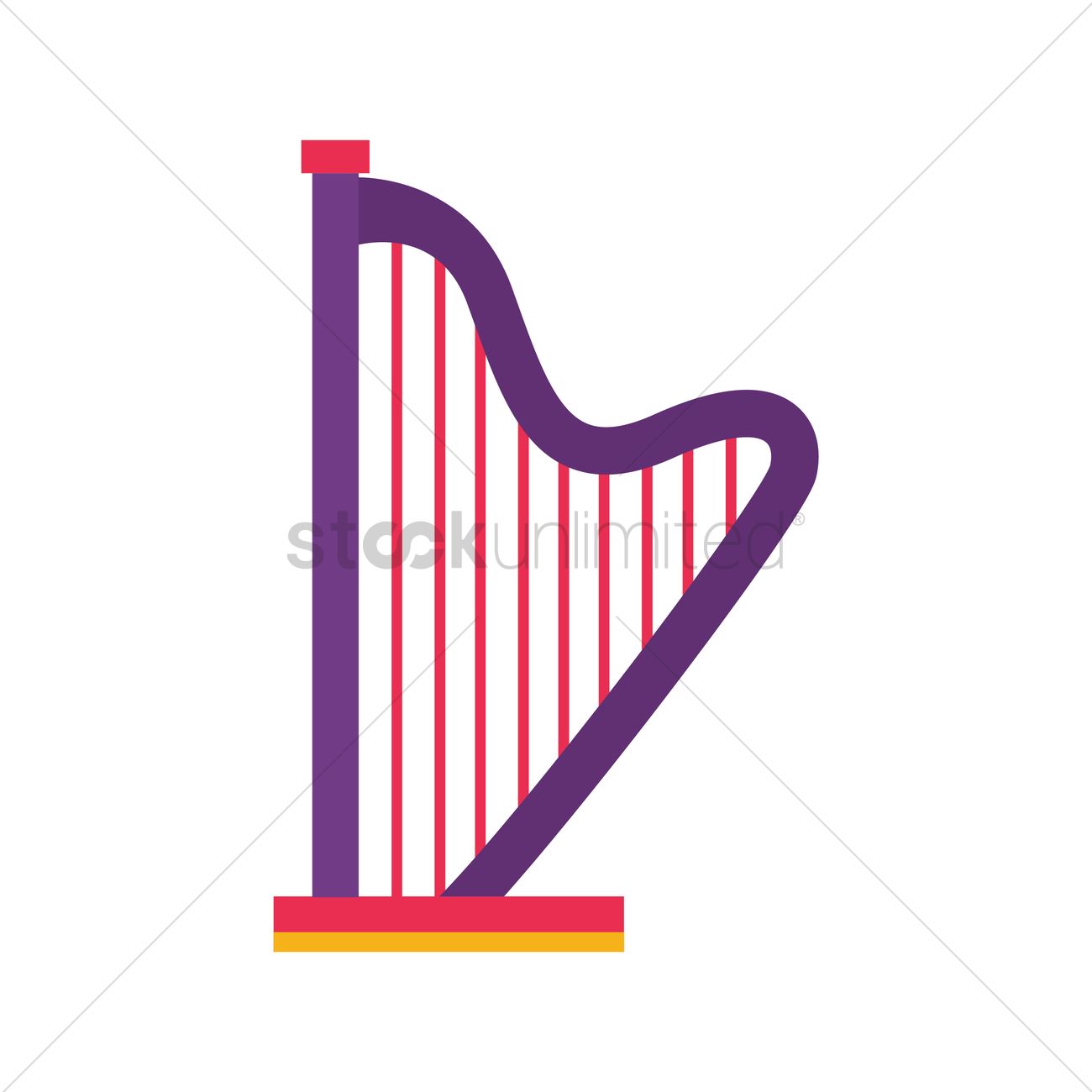 1300x1300 Harp Vector Image