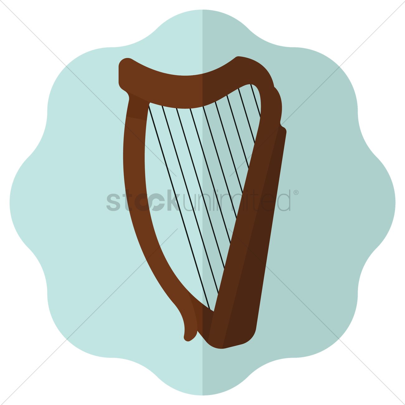 1300x1300 Harp Vector Image