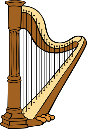 339x500 Harp Vector Image Public Domain Vectors