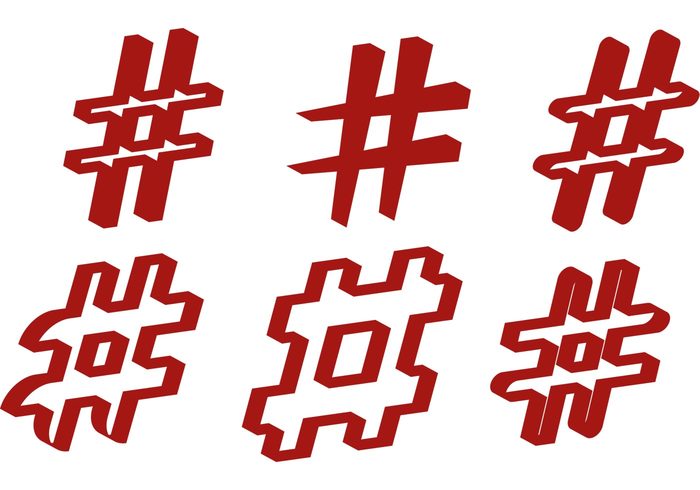 700x490 Free Vector Blocky Hashtag Vectors