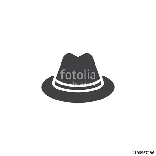 500x500 Detective Hat Vector Icon. Filled Flat Sign For Mobile Concept And