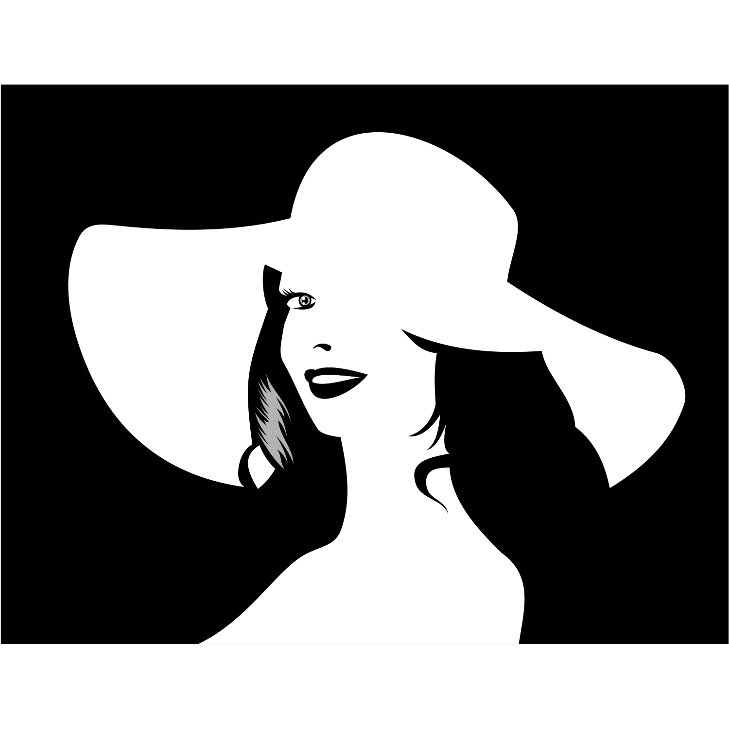 1500x1500 Vector For Free Use Girl In Hat Vector