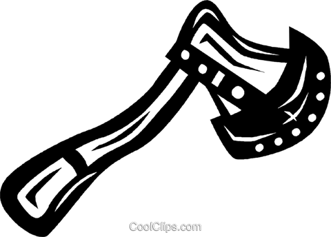 480x344 Hatchet Royalty Free Vector Clip Art Illustration Vc041619