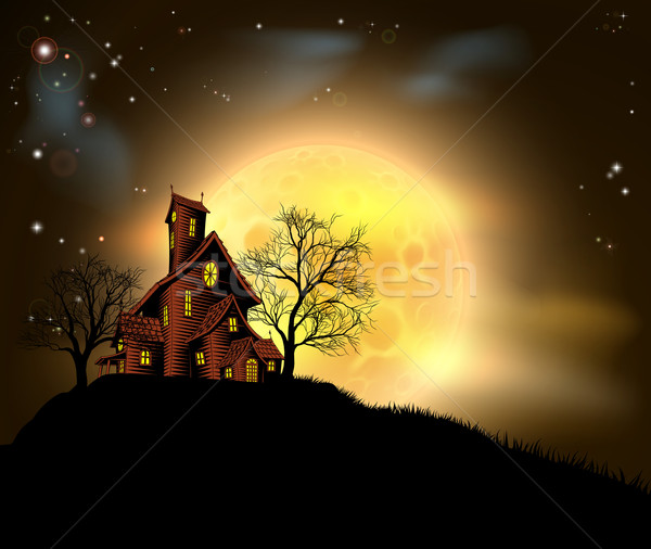 600x506 Halloween Haunted House Vector Illustration Christos Georghiou