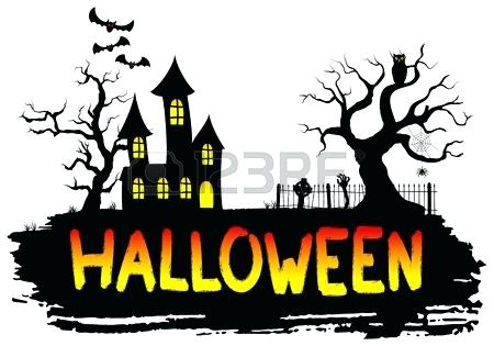 450x315 Vector Illustration Of A Haunted House At Template Meaning In