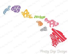 236x188 Hawaii Pack Cuttable Design Cut File. Vector, Clipart, Digital