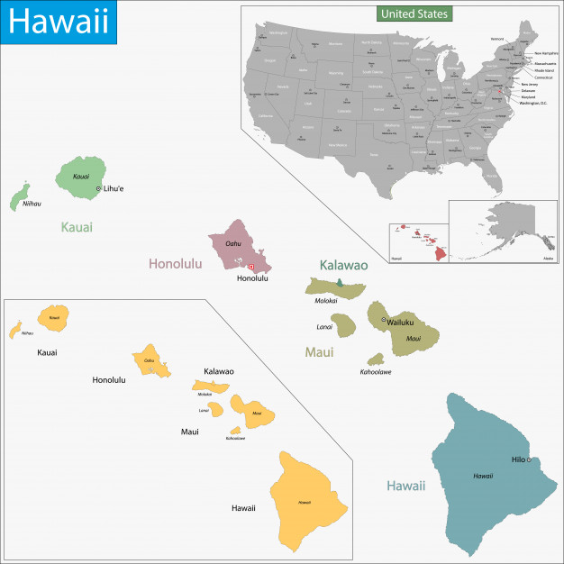 Hawaii Map Vector at GetDrawings | Free download